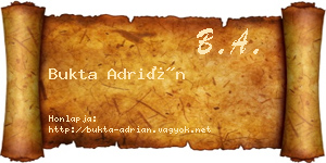 Bukta Adrián névjegykártya
